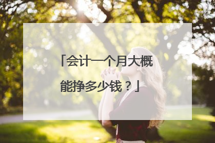 会计一个月大概能挣多少钱？