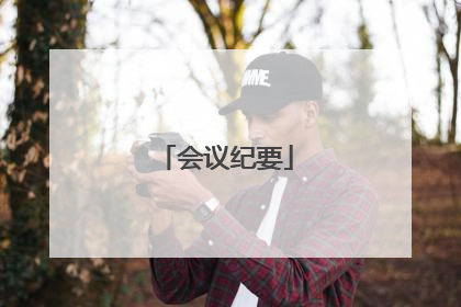 会议纪要