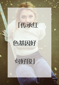 传承红色基因好句好段