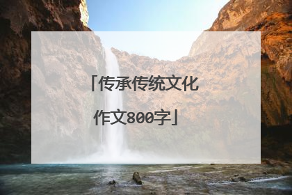 传承传统文化作文800字