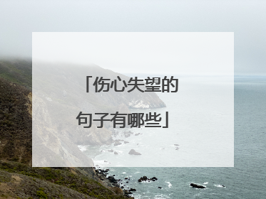 伤心失望的句子有哪些