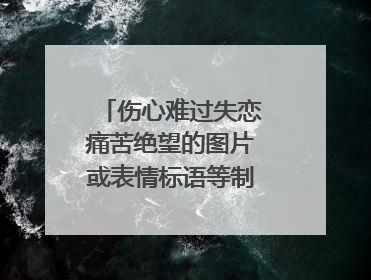 伤心难过失恋痛苦绝望的图片或表情标语等制作相册用