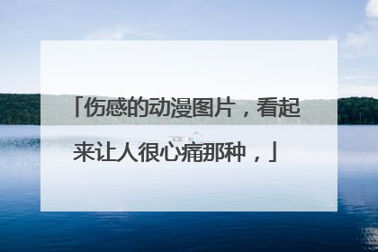 伤感的动漫图片，看起来让人很心痛那种，