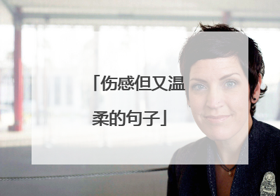 伤感但又温柔的句子