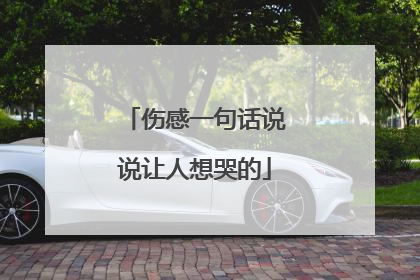 伤感一句话说说让人想哭的