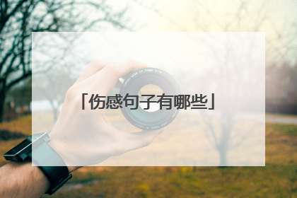 伤感句子有哪些