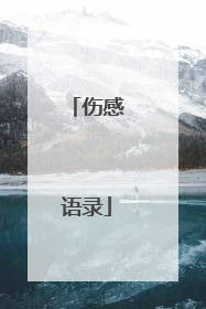 伤感语录