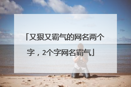 又狠又霸气的网名两个字,2个字网名霸气