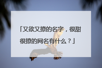 又欲又撩的名字，很甜很撩的网名有什么？