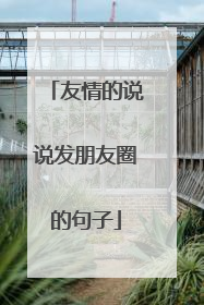 友情的说说发朋友圈的句子