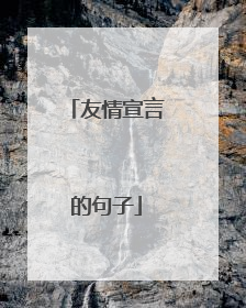 友情宣言的句子
