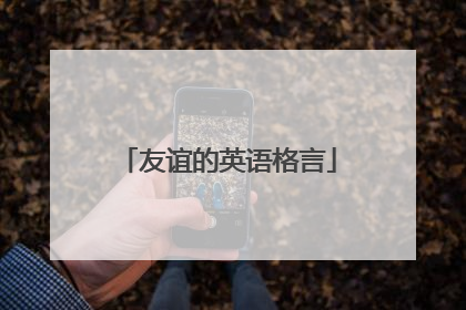 友谊的英语格言