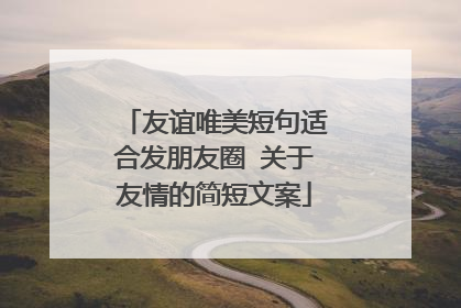 友谊唯美短句适合发朋友圈 关于友情的简短文案