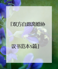 双方自愿离婚协议书范本5篇