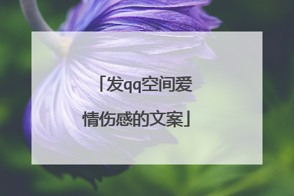 发qq空间爱情伤感的文案