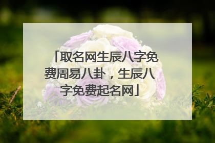 取名网生辰八字免费周易八卦，生辰八字免费起名网