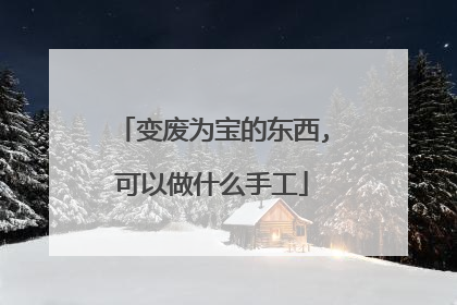 变废为宝的东西,可以做什么手工