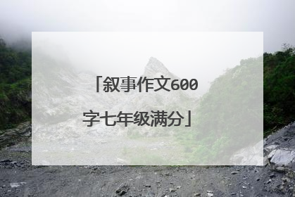 叙事作文600字七年级满分