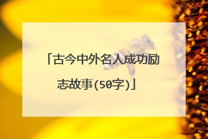 古今中外名人成功励志故事(50字)