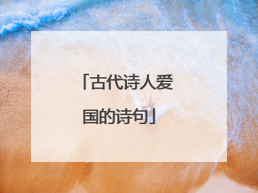 古代诗人爱国的诗句