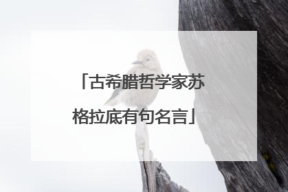 古希腊哲学家苏格拉底有句名言