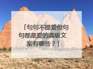 句句不提爱但句句都是爱的高级文案有哪些？