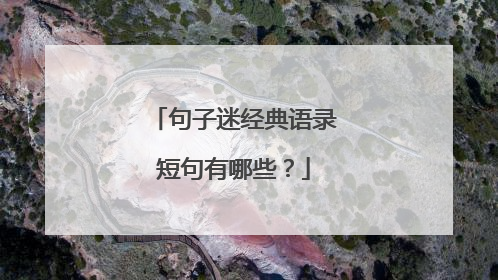 句子迷经典语录短句有哪些？