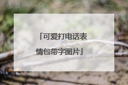 可爱打电话表情包带字图片