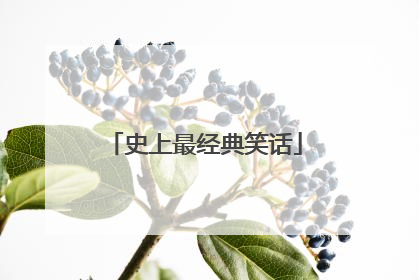 史上最经典笑话