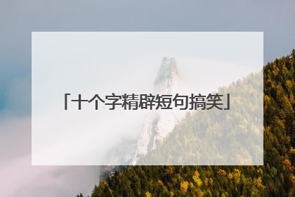 十个字精辟短句搞笑