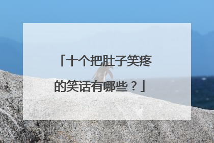 十个把肚子笑疼的笑话有哪些？
