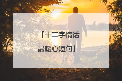 十二字情话最暖心短句