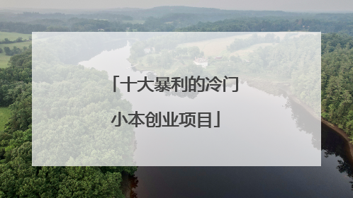 十大暴利的冷门小本创业项目