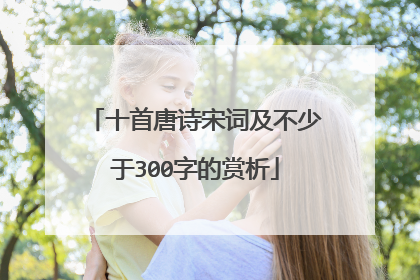十首唐诗宋词及不少于300字的赏析