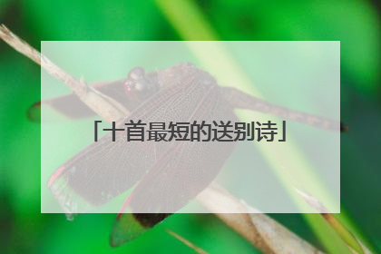 十首最短的送别诗