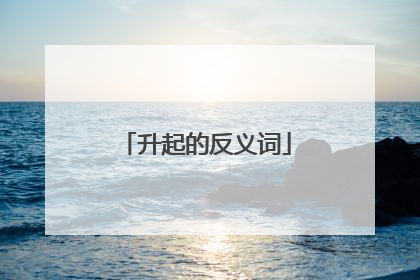 升起的反义词