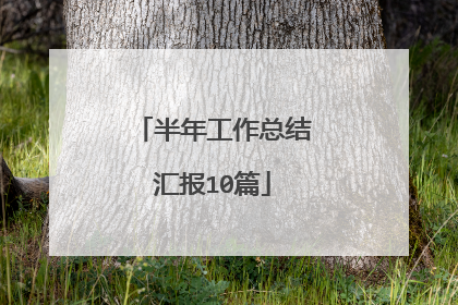 半年工作总结汇报10篇
