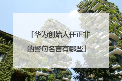 华为创始人任正非的警句名言有哪些