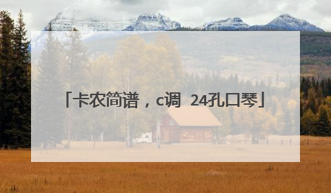 卡农简谱，c调 24孔口琴