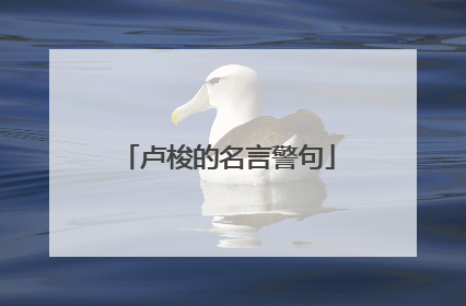 卢梭的名言警句