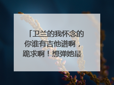 卫兰的我怀念的你谁有吉他谱啊,跪求啊!想弹她最喜欢的歌给她听,谢谢各位了