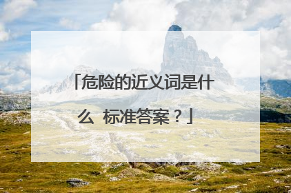 危险的近义词是什么 标准答案？