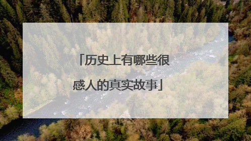 历史上有哪些很感人的真实故事
