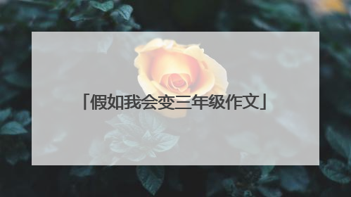 假如我会变三年级作文