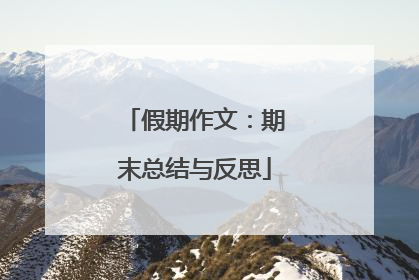 假期作文:期末总结与反思