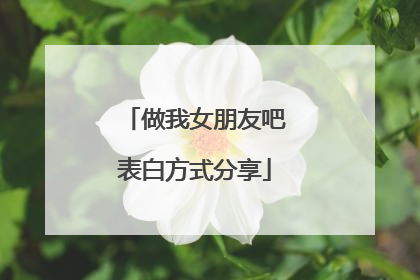 做我女朋友吧表白方式分享
