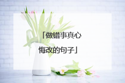 做错事真心悔改的句子