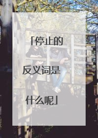 停止的反义词是什么呢