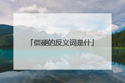 僵硬的反义词是什