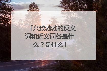 兴致勃勃的反义词和近义词各是什么？是什么